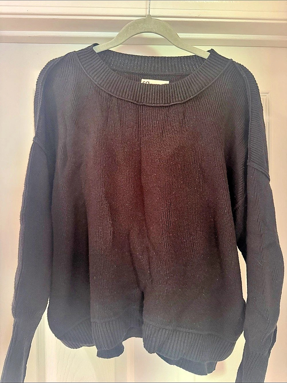 SO Black Crewneck Sweater